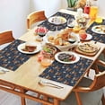 thumbnail image 2 of Blue Highland Cow Flower Pattern Summer Placemats Table Placemats Set Of 4-Linen Kitchen Washable Placemats Table Mats 11.8"x17.7" Non-Slip Heat Resistant, 2 of 6