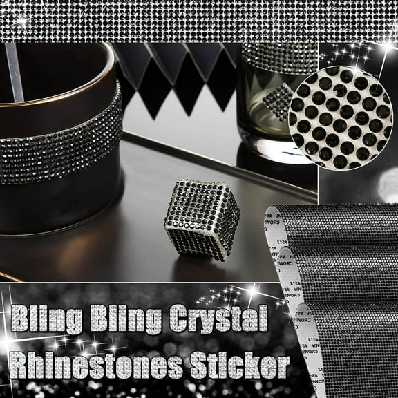 Clearance Stickers under $5,Crystal Flatback Rhinestones Glue Fix Bling Bling Crystal Rhinestones Sticker DIY Car Decoration Sticker