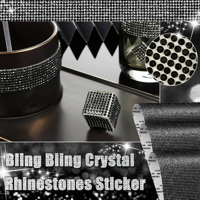 Cqxid Stickers Under $5 Crystal Flatback Rhinestones Glue Fix Bling Bling Crystal Rhinestones Sticker DIY Car Decoration Sticker