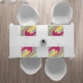 thumbnail image 6 of DouZhe Polyester Placemats Set of 4, Pink Yellow Swirling Pattern Heat Resistant Place Mats for Dining Table, 12" x 18", 6 of 7