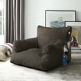 thumbnail image 3 of Comfy Nylon Bean Bag Chair/ Lounge Chair/ Memory Foam Chair/ Floor Arm Chair, Navy, 3 of 8