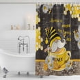 thumbnail image 3 of Yellow Gnomes Shower Curtain, Waterproof Shower Curtains for Bathroom, Bee Daisy Honey Vintage Washable Fabric Bathtub Curtain Set Bath Decor with 12 Hooks Extra Long 72"x96", 3 of 8