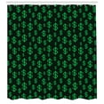 thumbnail image 3 of Ambesonne Money Shower Curtain, Pixel Art Dollar Pattern, 69"Wx84"L, Dark Green Lime Green, 3 of 3