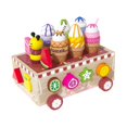 thumbnail image 3 of Carrito de helado de madera para niños, juego de comida, juguete de aprendizaje temprano, dulces, golosinas para niños, bebés, niñas de 2 años o más, 3 of 9