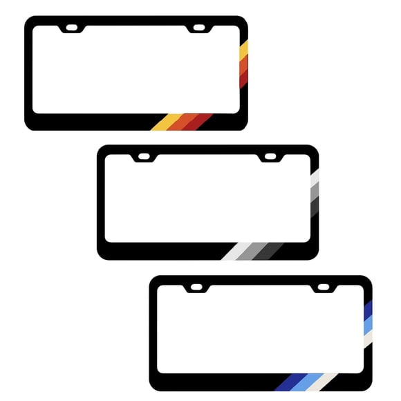 for Toyota C-HR for Camry TRD Accessories Tri Color License Plate Tag Frame Cover