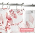thumbnail image 3 of Pink Spring Floral Shower Curtain, Modern Plants Botanical Fabric Cloth Shower Curtains for Chic Elegant Bathroom Decor, Summer Watercolor Eucalyptus Leaf, 72x72, 3 of 6