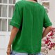 thumbnail image 5 of Fiudx Ofertas de La Semana Moda de Mujer Color Vendido Cuello Redondo Bajo La Cintura Cómoda Camiseta Suelta Blusa de Manga Corta Tops Casuales, 5 of 5