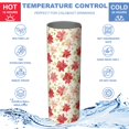 thumbnail image 4 of Pioneer Flower Floral Print Pattern 20oz Skinny Tumbler with Straw & Lid, Double Wall Vacuum Insulated Cup, Leak-Proof, Cup Holder Friendly, Hot 6H Cold 12H, 4 of 5