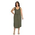 thumbnail image 2 of Terra & Sky Women's Plus Size Drawstring Waistband Dress, 2 of 5