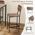 thumbnail image 6 of Costway 5-Piece Industrial Dining Table Set with Counter Height Table & 4 Bar Stools Black, 6 of 10