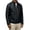 Black, variant on Xdegoge Mens Faux Leather Racer Jacket Stand Collar Motorcycle Biker Coat Quilted Paneled Zip Up Pu Outerwear Slim Fit Fall Winter Casual Vintage Windbreaker