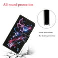 thumbnail image 5 of Dteck for iPhone 15 Plus Case Wallet with Card Holder, Cute Pattern Folio Flip PU Leather Wallet Case for Women Men, Fluorescence Butterfly, 5 of 6
