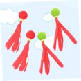 thumbnail image 3 of COOPHYA Sports Shuttlecocks 4pcs NBR Red Exercise for School Activities, 3 of 8