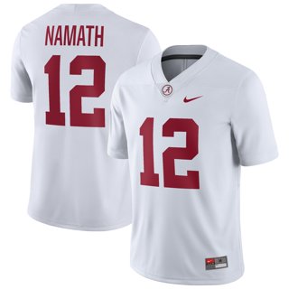 Nike Alabama Crimson Tide White Kerry Goode Autographed Game Football Jersey  — Goode Foundation