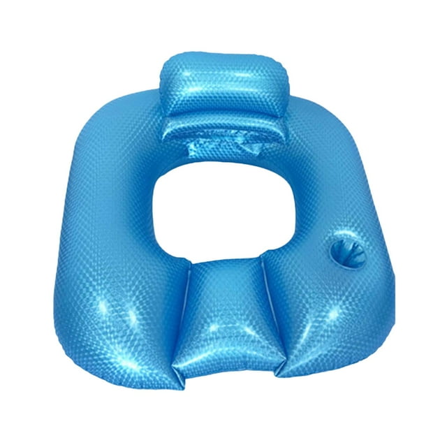 Flotador inflable para piscina multifunción, ideal para deportes acuáticos, vacaciones y patio. azul