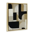 thumbnail image 2 of Stupell Industries Modern Black & Neutral Shapes Gold Floating Frame Canvas Art, 17 x 21, by Kippi Leonard, 2 of 8