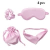 Peaoy Sleep Mask Silk Eye Mask for Sleeping Blindfold Eye Covers with Headband Scrunchy Pouch for Travel Night Sleep Christmas Gift Set