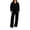 Black, variant on Lmueinov Women's 2 Piece V-Neck Pullover Sweatshirts Drawstring Wide Leg Pants Lounge Set Soft Fleece Long Sleeve Tops Workout Office Sweatsuit