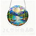 thumbnail image 7 of Acrylic Puzzle Suncatcher, Sun Catcher Puzzle 83 Pieces, Stained Glass Window Hanging Suncatcher, DIY Home Decor Gift for Women Men Mom (A, 7.5 inch), 7 of 7
