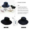 thumbnail image 6 of Comhats Sun Hat Women Foldable UPF 50 Wide Brim with Neck Flap UV Cotton Safari Gardening with String Navy Medium 56-58cm, 6 of 6