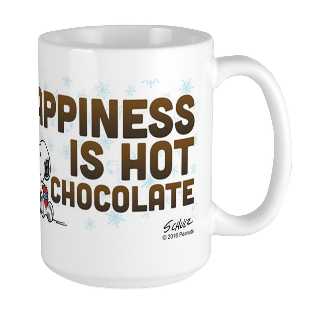 CafePress Peanuts Hot Chocolate Mugs 15 oz Ceramic Large Mug