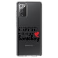 thumbnail image 1 of DistinctInk Clear Shockproof Hybrid Case for Galaxy Note 20 ULTRA (6.9" Screen) - TPU Bumper Acrylic Back Tempered Glass Screen Protector - Cupid is My Homeboy - Heart - Valentine, 1 of 3
