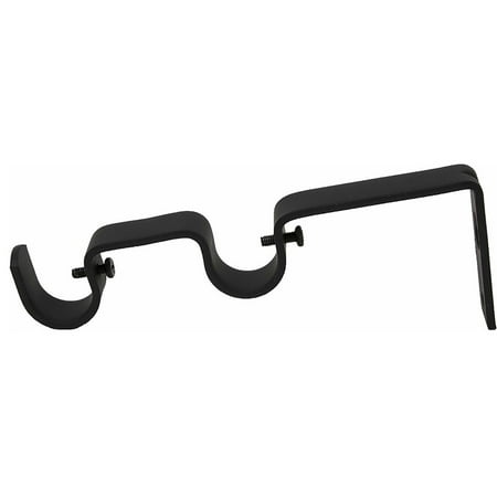 Urbanest Double Curtain Rod Bracket For 3 4 Or 5 8 Black Urbanest Double Curtain Rod Bracket For 3 4 Or 5 8 Black