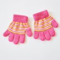 thumbnail image 3 of 3 pares de guantes de invierno tejidos para escribir para bebés, niños y niñas, manoplas de rayas para niños de 1 a 5 años/niños pequeños, 3 of 5