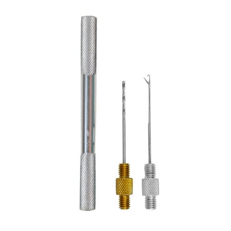 

SANWOOD 3Pcs Aluminium Alloy Fishing Gear Knot Bait Needle Hole Drill Bits Tackle Set
