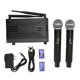 thumbnail image 1 of Wireless Microphone System 1 for 2 UHF Dual Channel Dynamic Professional Wireless Handheld Microphone US Plug 100V, 1 of 5