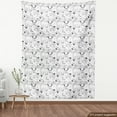 thumbnail image 3 of Ambesonne Animal Fabric by the Yard Upholstery, Minimalist Northern Forest, 3 Yards, White Dark Taupe, 3 of 4