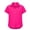 00#&-Hot Pink1883, variant on Kiijoy Girls Short Sleeve Button Down Shirt Summer Casual Lightweight Shirt, 5-6 Years