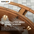 thumbnail image 5 of SUNJOY Fire Pit 30 Inch Outdoor Wood-Burning Portable Fire Pit, Patio Tree Motif Round Steel Firepit Large Fire Pits for Outside with Spark Screen and Poker, 5 of 12