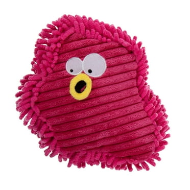 goDog PlayClean Germs Squeaky Plush Dog Toy with Odor-Eliminating Essential Oils, Chew Guard Technology - Pink, Large PlayClean Large PlayClean - Germs Monster (Pink)