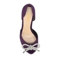 thumbnail image 3 of XYD Women Sparkly Rhinestones Bowknot Peep Toe Sandals D'Orsay Stiletto High Heel Pumps Slip On Party Dressy Shoes Size 9 Purple, 3 of 4