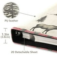thumbnail image 3 of FORMRS 3 Ring Photo Album 4"x6" Self Adhesive Large Capacity PU Leather Cover, Black Deer, 3 of 8