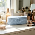 thumbnail image 7 of Deeceymbur Blue Polka Dot Toiletry Bag Portable Waterproof Cosmetic Storage Pouch Multifunctional Organizer for Travel Daily Use, 7 of 7