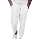thumbnail image 2 of Pantalones largos para hombre con cordón, cintura elástica y bolsillo de color liso, sudadera con capucha y perneras ajustadas, pantalones de chándal de poliéster para hombre., 2 of 6