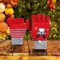 thumbnail image 1 of Gants Rouges Mitaines Dames Gants Noël Hiver Chaleur Épaississement Adulte Cinq Doigts Gants Tricotés, 1 of 3