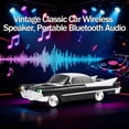 thumbnail image 4 of WS-1965 Bluetooth Replica Speaker – Retro Rocket Car Design, HD Sound, TWS, LED Party Lights, FM Radio, AUX/USB/TF Playback, Built-in Microphone – Portable Surprise Gift for Car Lovers (Black), 4 of 6