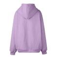 thumbnail image 4 of Qwertyu Women's Oversized Zip Up Hoodie Lightweight Thin Long Sleeve Hooded Sweatshirt with Pockets Light Purple 2XL, 4 of 8