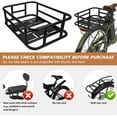 thumbnail image 3 of Large Heavy-Duty Bike Rear Basket with Liner, Waterproof Cover & Cargo Net - Fits Most Bikes & E-Bikes, 3 of 8