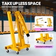 thumbnail image 3 of Engine Hoist, 4400 LBS Foldable Davit Crane, Engine Lift Stand with 4 Position Boom, Cherry Picker Hoist Lift Crane for Garage Maintenance, 3 of 9