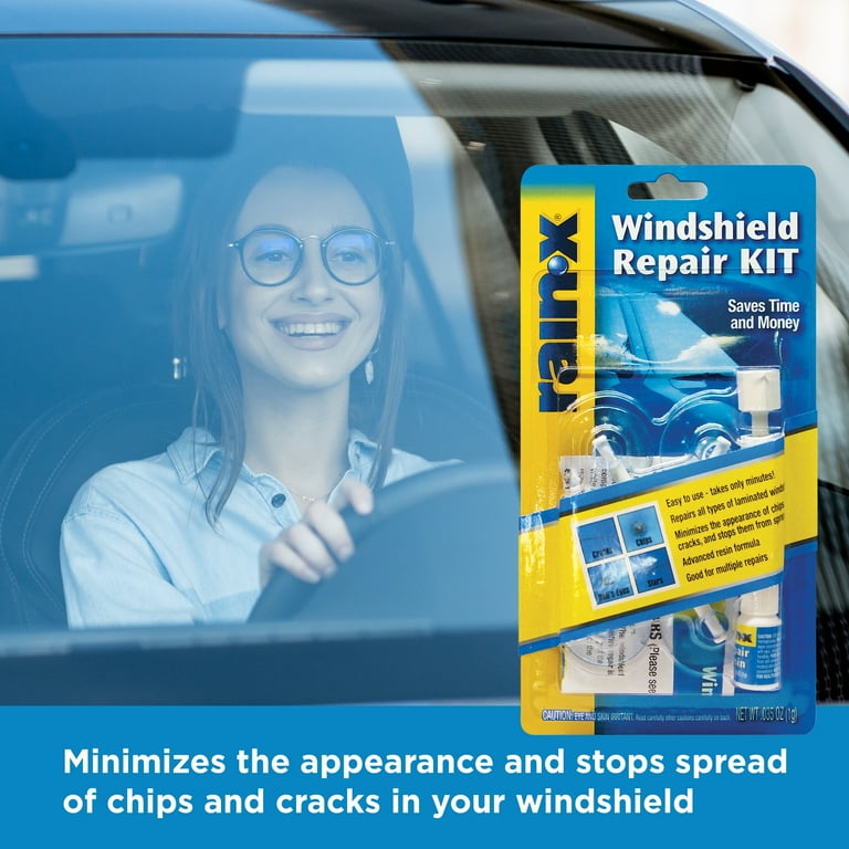 Rain x Windshield Repair Kit Saves Time and Money by Repairing Chips and Cracks 600001
