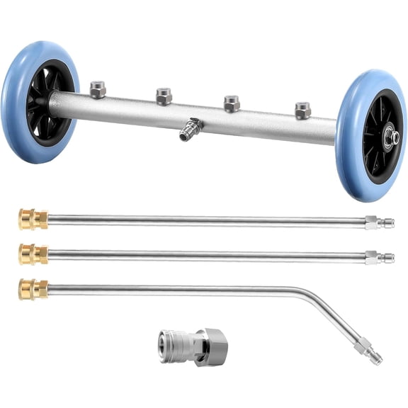 FRKSMD-16 Inch Undercarriage Car Washer, Pressure Washer Under Car Cleaner with 3 Pcs Extension Wand, 4000 PSI