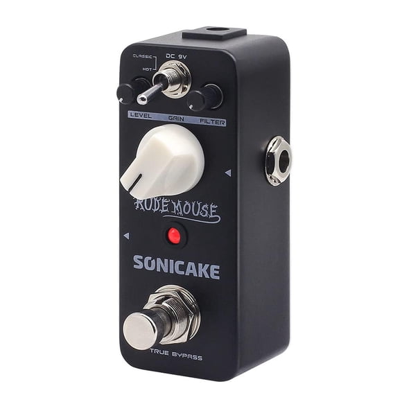 Pedal de Distorsión SonicaKE Hiper Crujiente a Borrosa para Guitarra