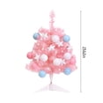 thumbnail image 3 of Qocolhg Artificial Tabletop Christmas Tree, Mini Xmas Tree, Pink Battery Powered Tree with LED String Lights and Ornaments for Indoor and Outdoor Holiday Festival Party Decoration, 3 of 9