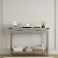 thumbnail image 4 of Homhougo Console Table with 2 Drawers, Rustic Hallway Table with Storage Shelves, Narrow Sofa Entryway Table for Living Room, Grey, 4 of 8