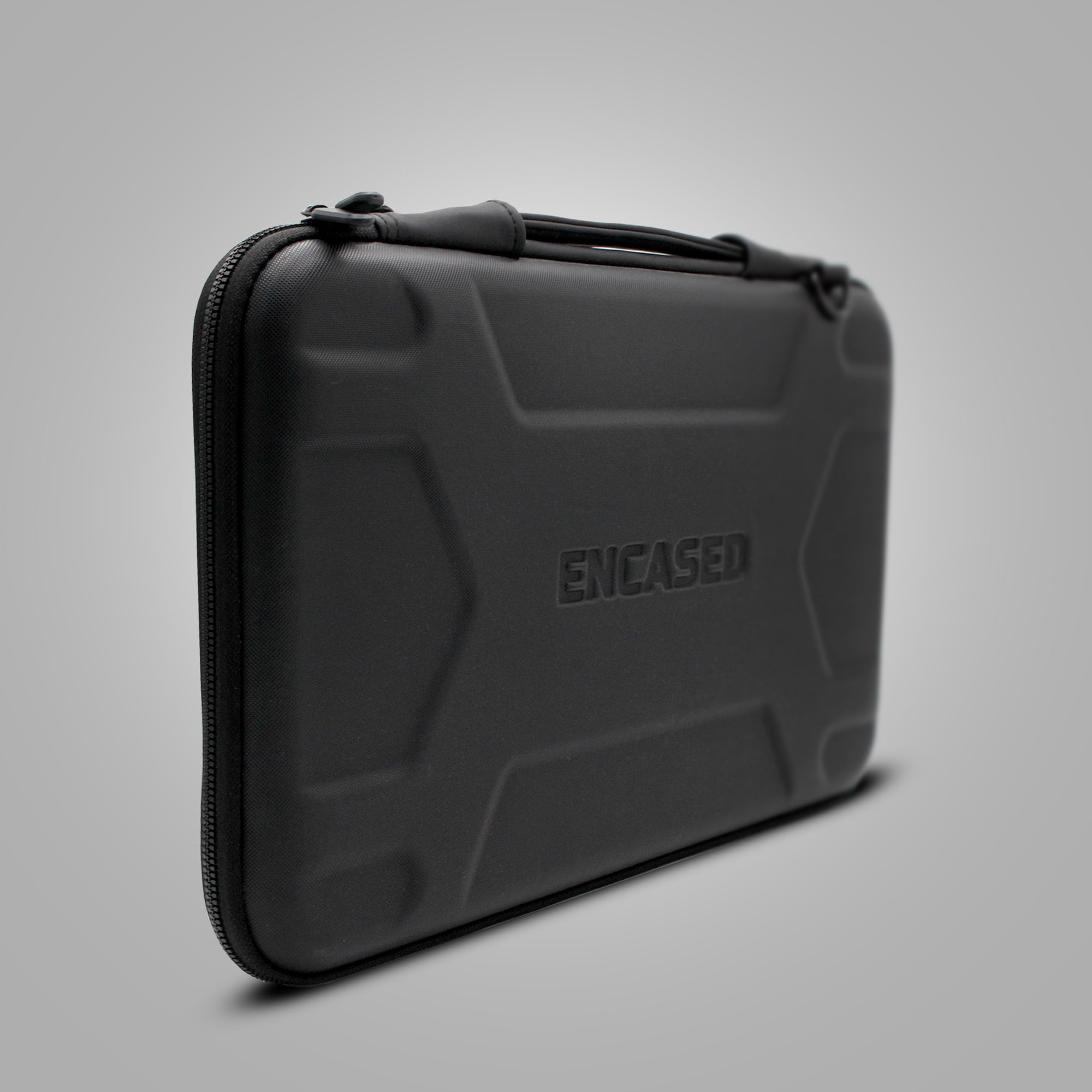 Encased Hard Shell Case for Macbook 13” and 14” Laptop Case, Protective Cover with Shoulder Strap / Luggage Handle Sleeve and Accessories Compartment