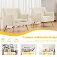thumbnail image 4 of TrumanPick Mid Century Accent Chairs, Set of 2 Modern Living Room Armchair Tufted Single Sofa Lounge Chair for Bedroom, Beige, 4 of 7
